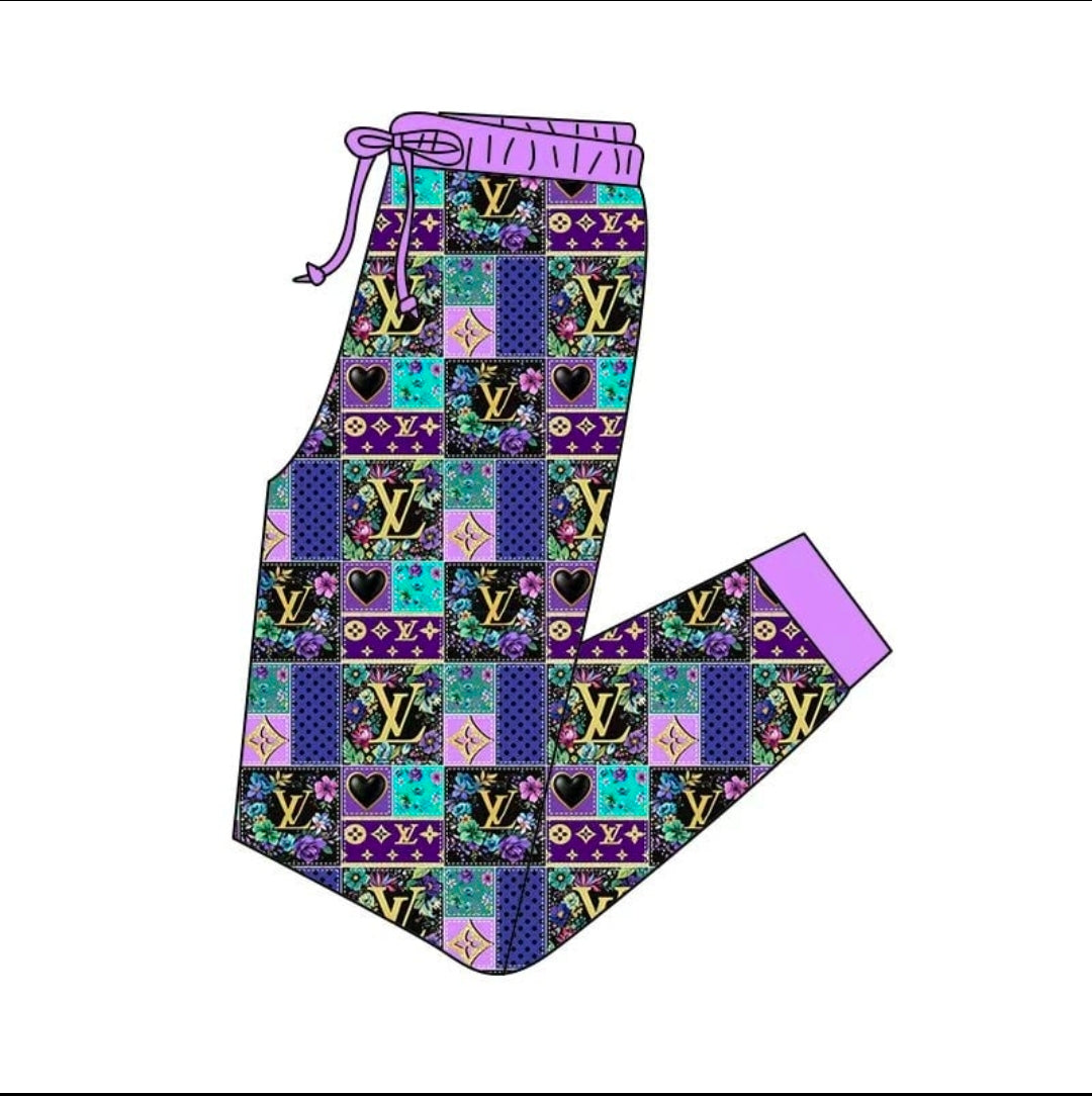 Midnight Bloom Luxe Adult Joggers